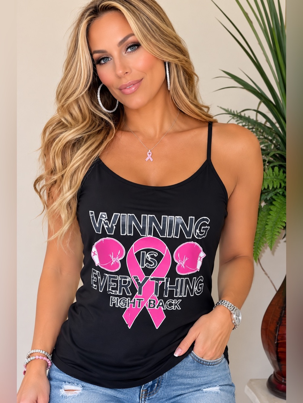 Breast Cancer T-Shirt “Winning Is Everything” NWOT